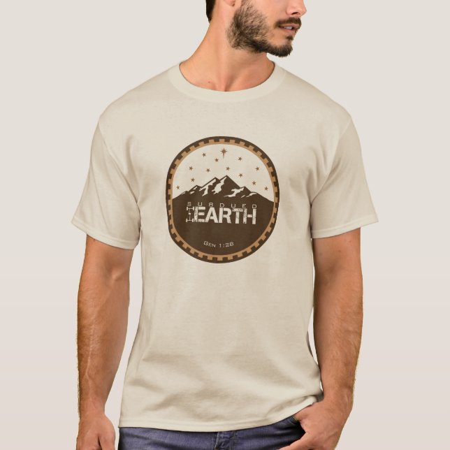 T-shirt Logo rond modéré de la terre [sable] (Devant)