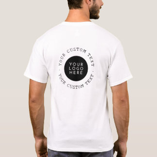 T-shirt Logo Rond Rustique Personnalisé À Deux Côtés Et Te
