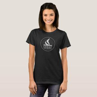 T-shirt Logo rond sur la chemise foncée des femmes