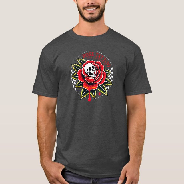 T-shirt Logo rose Tattoo Vintage (Devant)