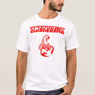 T-shirt logo rouge meilleure vente scorpions heavy metal m