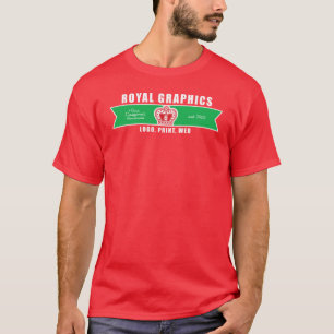 T-shirt Logo royal de graphiques, copie, Web