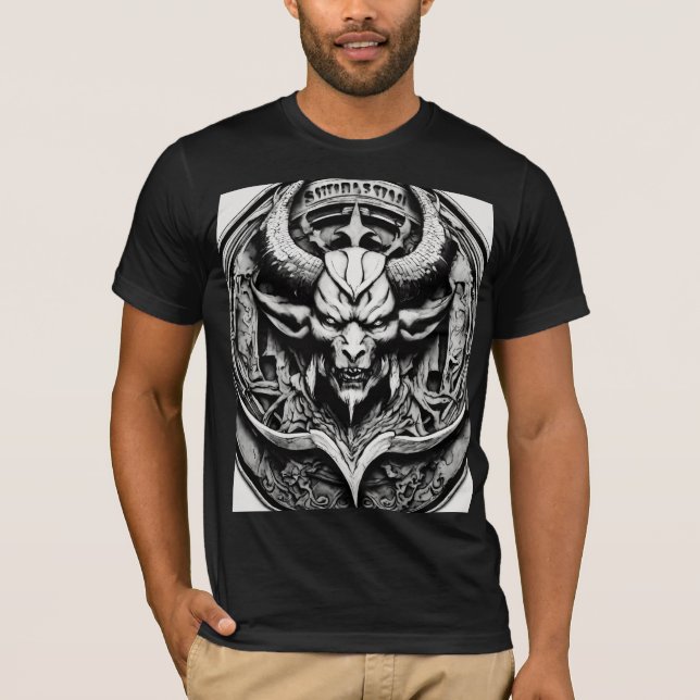 T-shirt Logo Satan noir et blanc (Devant)