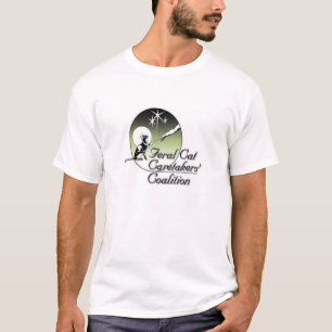 T-shirt Logo sauvage blanc de gardiens de chat aucune