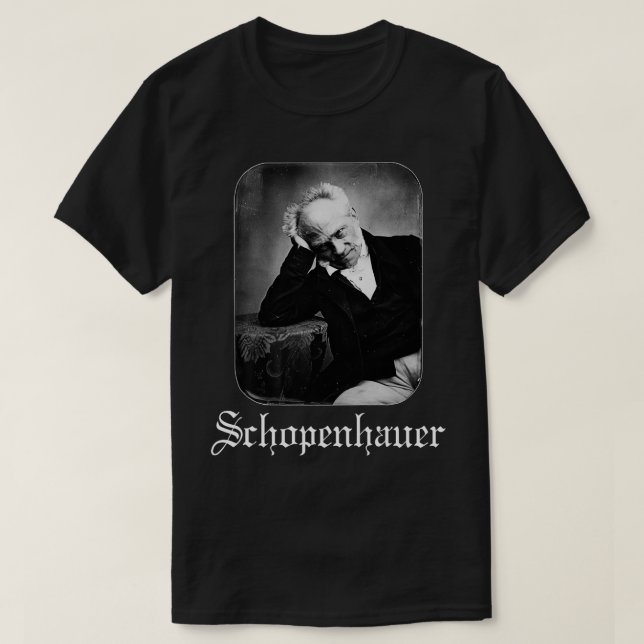T-shirt Logo Schopenhauer de style métal noir (Design devant)