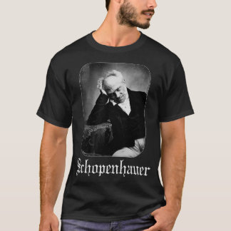 T-shirt Logo Schopenhauer de style métal noir