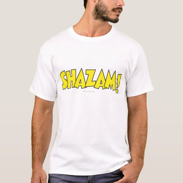 T-shirt Logo Shazam Jaune (Devant)