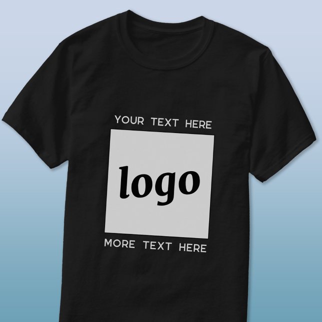 T-shirt Logo Simple Avec Entreprise Texte (Logo with custom text business promotional t-shirt)
