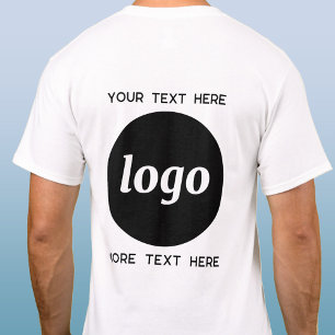 T-shirt Logo Simple Avec Texte Promotionnel D'entreprise