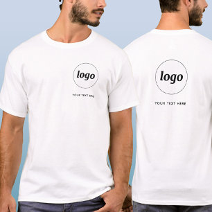 T-shirt Logo simple et texte Business Crest and Back