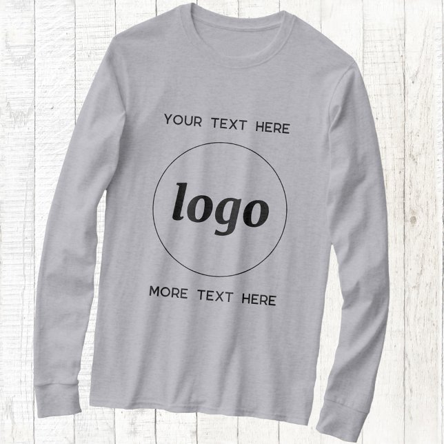 T-shirt Logo Simple Et Texte Professionnel Promotionnel (Logo and custom text business promotional t-shirt)