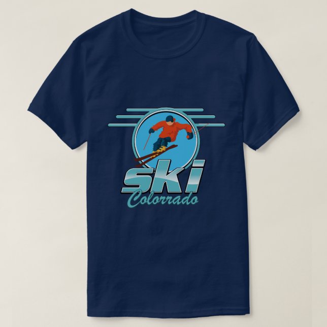 T-shirt logo ski Colorado  (Design devant)