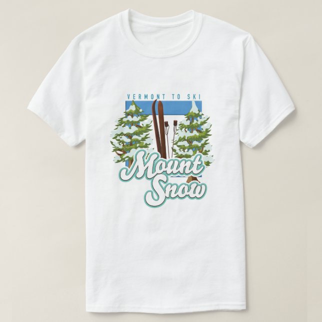 T-shirt Logo ski du Mont Snow Vermont. (Design devant)