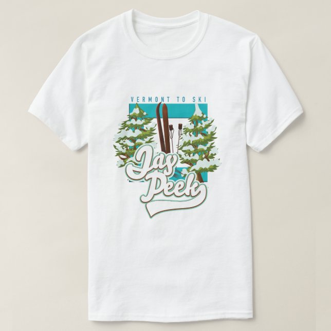 T-shirt Logo ski Jay Peek Vermont (Design devant)