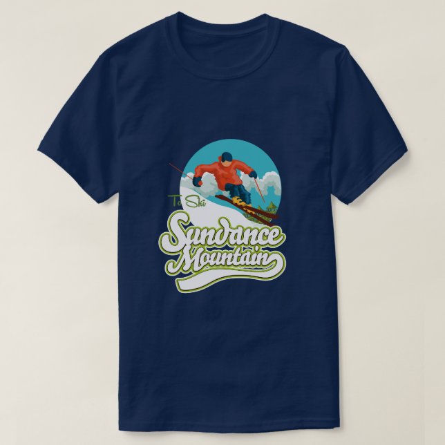 T-shirt logo ski montagnes Sundance (Design devant)