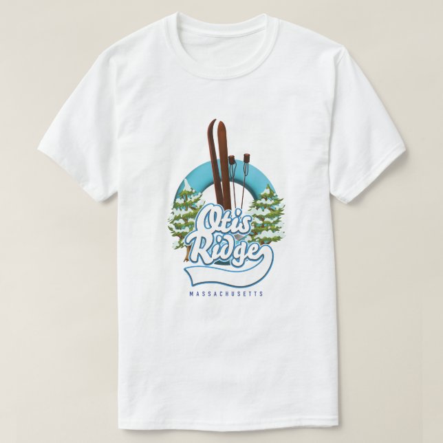 T-shirt logo ski Otis Ridge Massachusetts (Design devant)