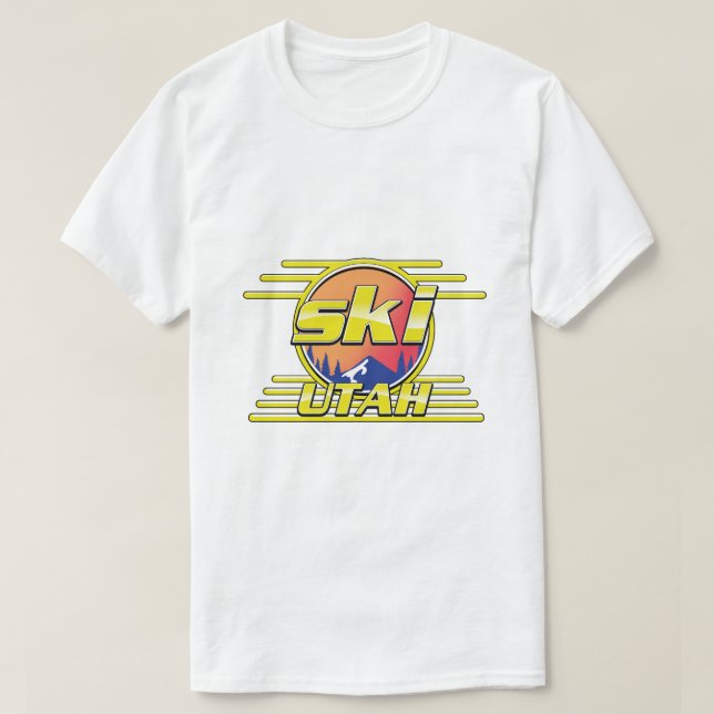T-shirt logo ski Utah années 80 (Design devant)