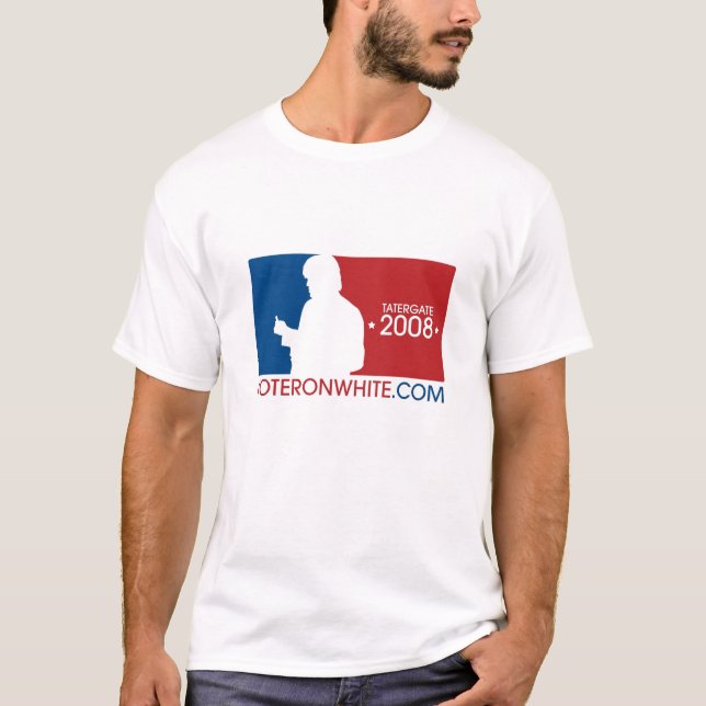 T-shirt Logo sportif T de VoteRonWhite.com des hommes (Devant)