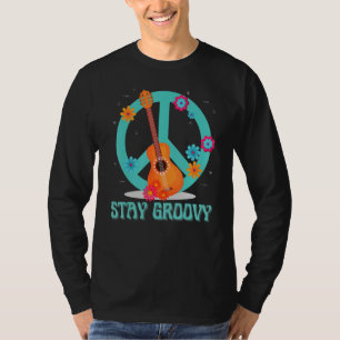 T-shirt Logo Super Hippie Retro Style Peace Sign 60s les a