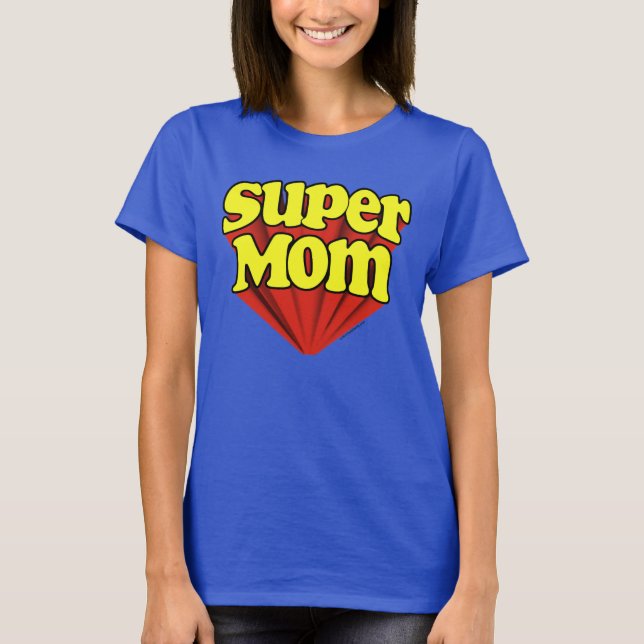 T-shirt Logo Super Mom Fête des mères (Devant)