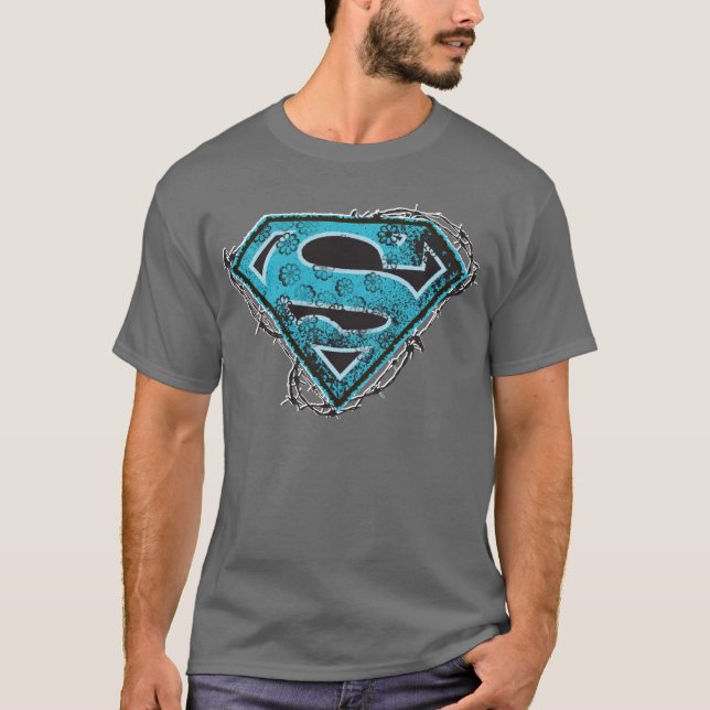 T-shirt Logo Supergirl Barbed Wire and Flowers (Devant)