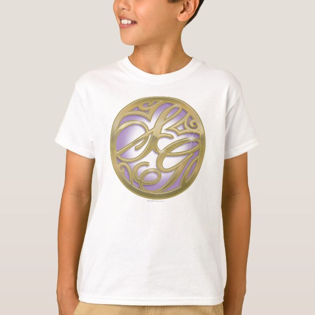 T-shirt Logo Supergirl Gold & Purple Circle (Devant)