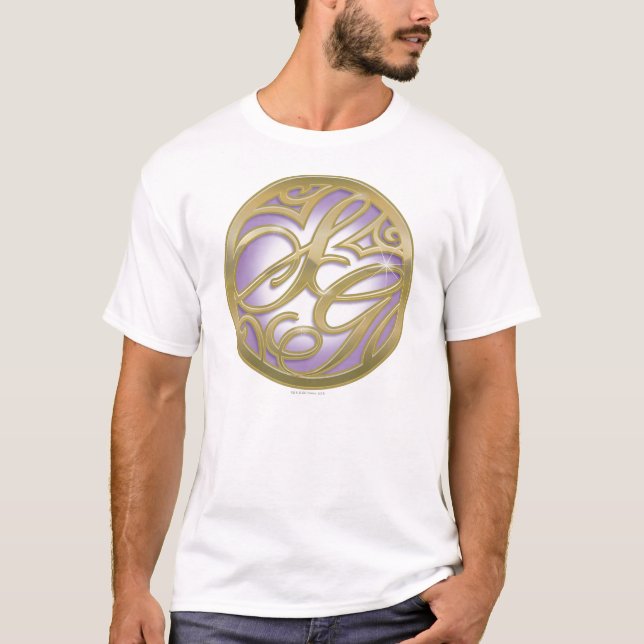T-shirt Logo Supergirl Gold & Purple Circle (Devant)