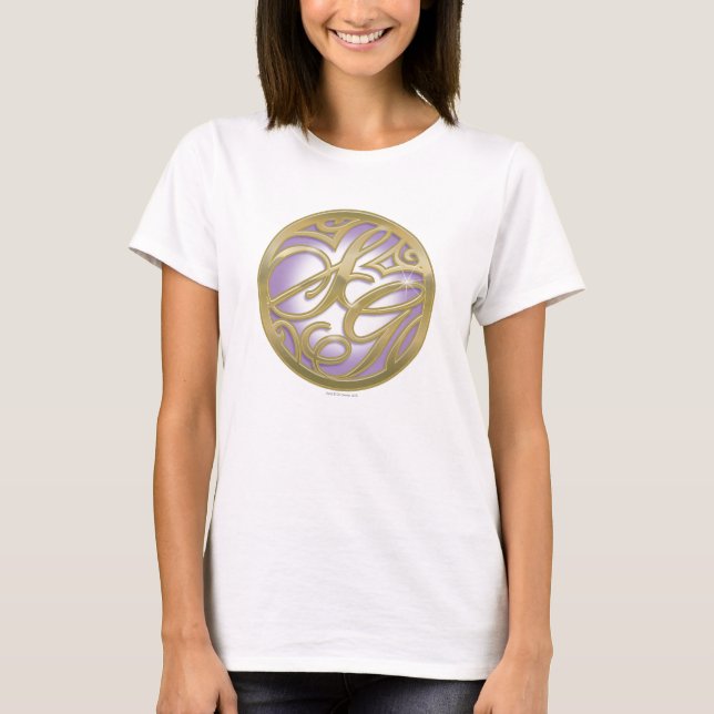 T-shirt Logo Supergirl Gold & Purple Circle (Devant)