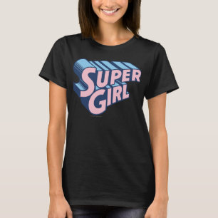 T-shirt Logo Supergirl rose et bleu