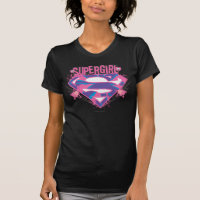 Logo Supergirl rose et violet Grunge