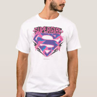 Logo Supergirl rose et violet Grunge