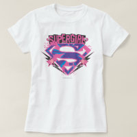 Logo Supergirl rose et violet Grunge