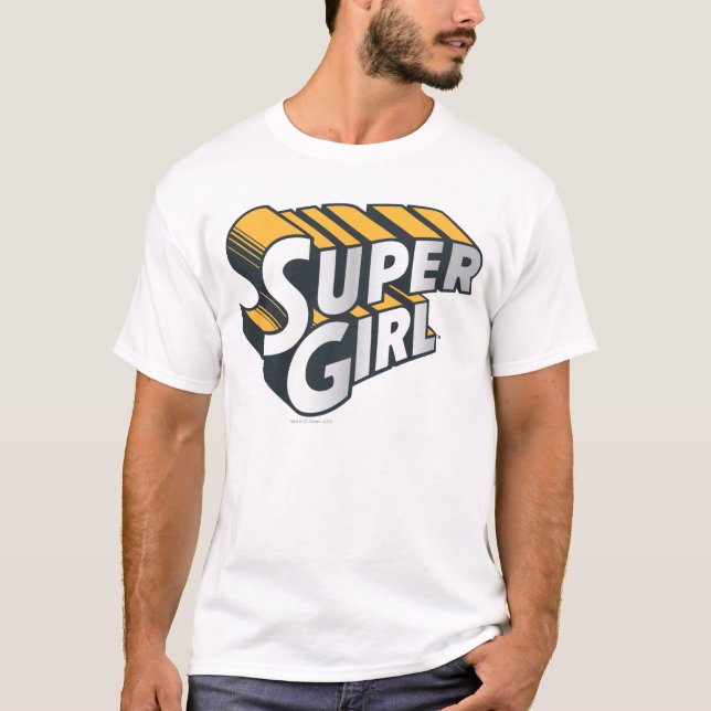 T-shirt Logo Supergirl Silver et Orange (Devant)