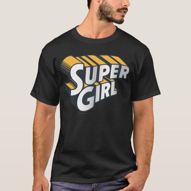 T-shirt Logo Supergirl Silver et Orange (Devant)