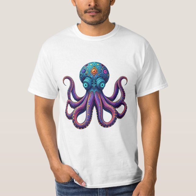 T-shirt Logo surréaliste Octopus | Céphalopode à plusieurs (Devant)