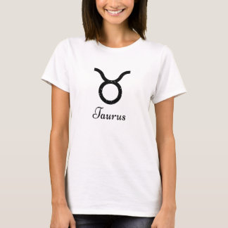 T-shirt Logo Taurus Zodiac Noir