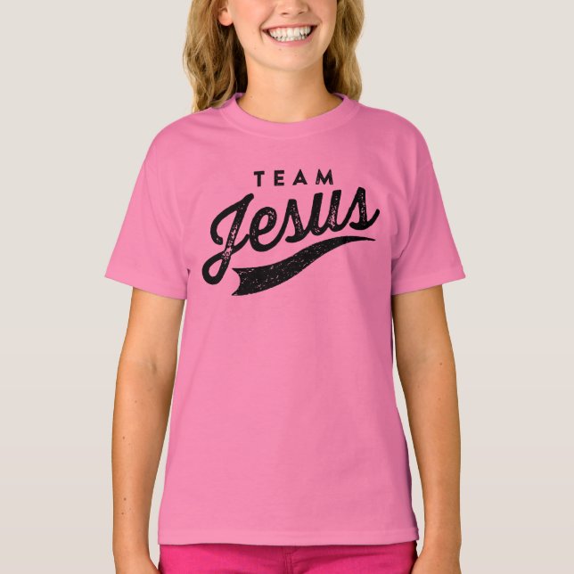 T-shirt Logo Team jesus Girls Shirt (Devant)