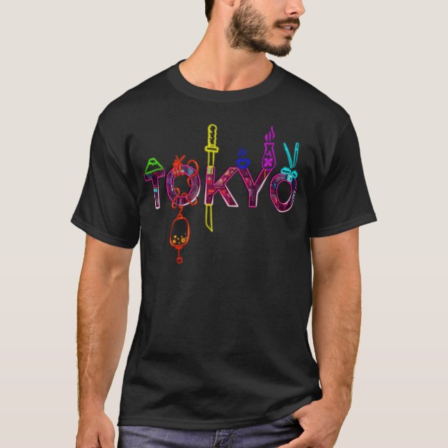 T-shirt Logo Tokyo Neon (Devant)