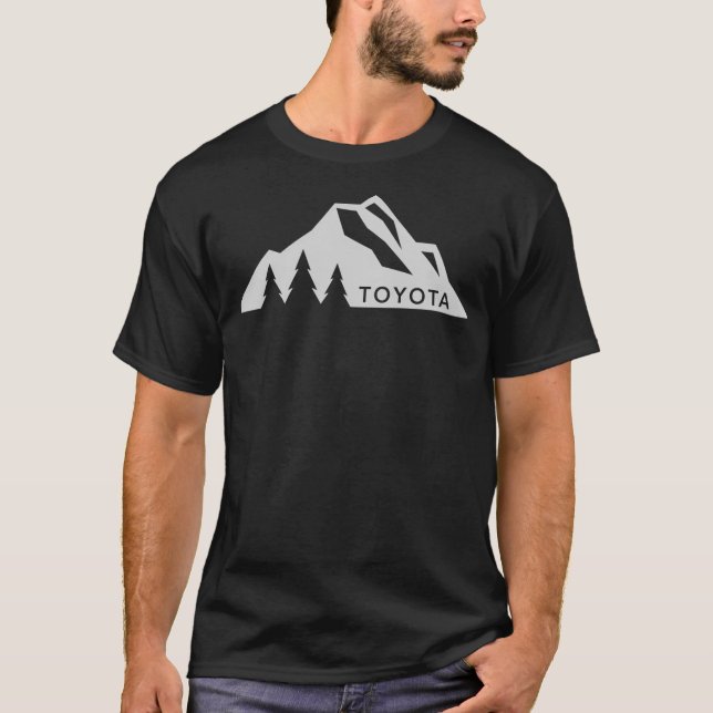 T-shirt Logo Toyota Mountain Version 3 Blanc (Devant)