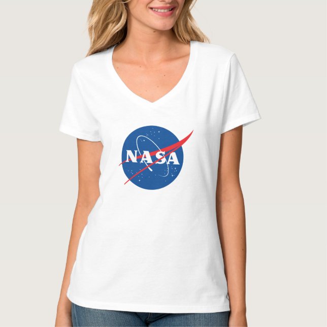 T-shirt Logo Ultimate NASA Rocket White Fagged Femme (Devant)