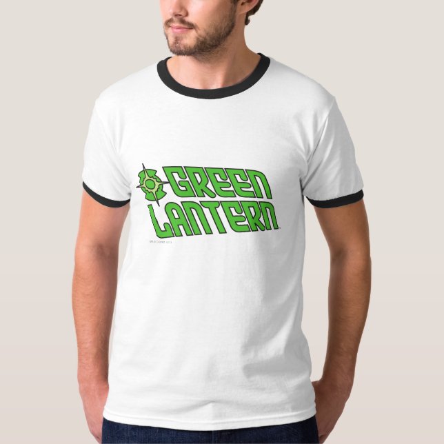 T-shirt Logo vert lanterne rayé (Devant)