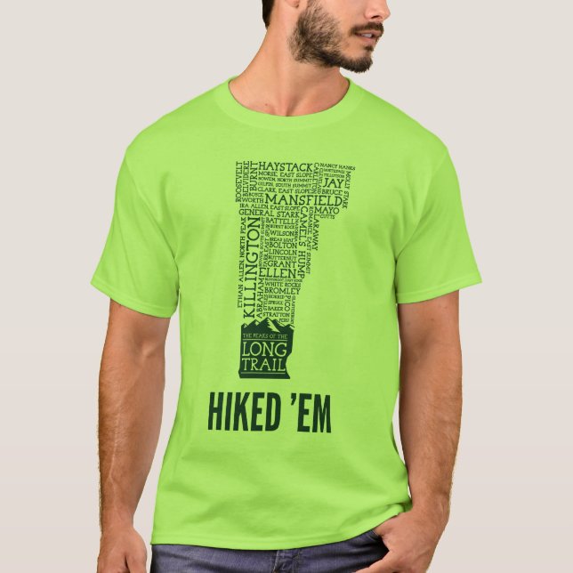 T-Shirt (Logo Vert) - Long Trail du Vermont (Devant)