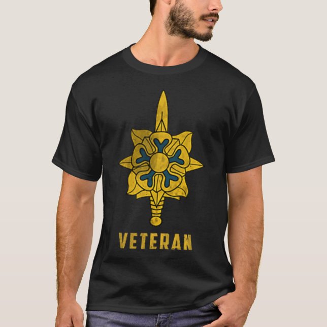 T-shirt Logo vétéran du Corps de renseignement militaire P (Devant)