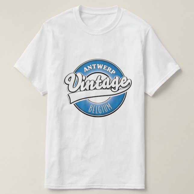 T-shirt Logo vintage d'Anvers Belgique (Design devant)