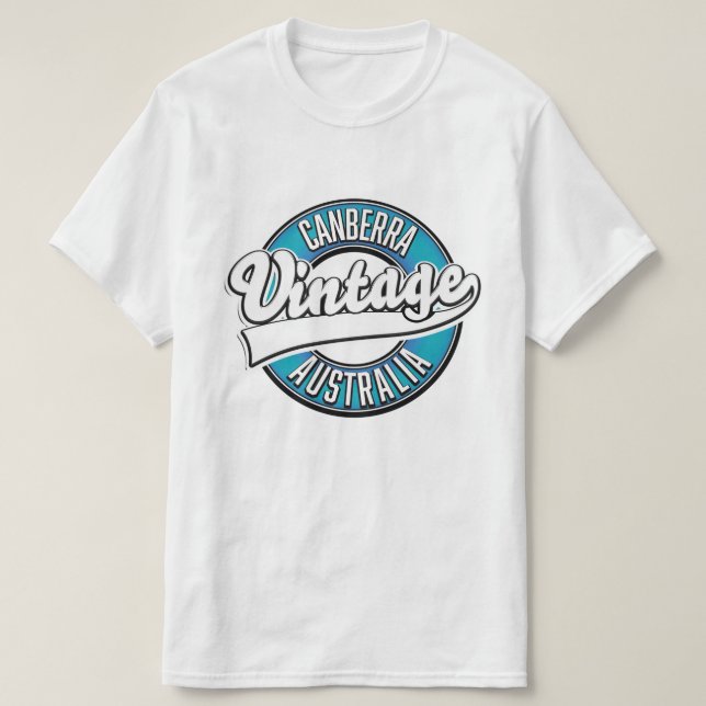 T-shirt Logo vintage de Canberra Australie (Design devant)