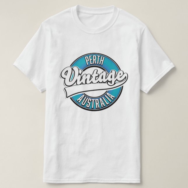T-shirt Logo vintage Perth Australie (Design devant)