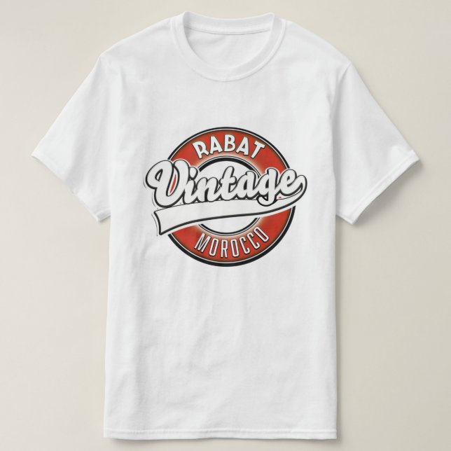 T-shirt Logo vintage Rabat Maroc (Design devant)