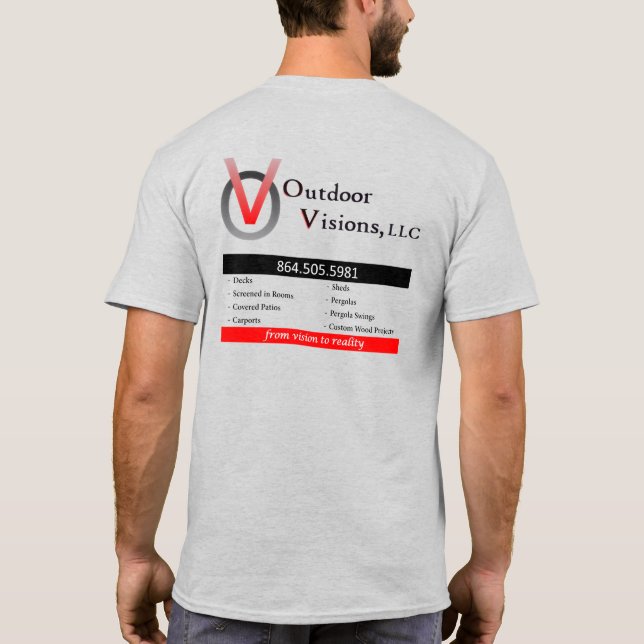 T-shirt Logo Visions Extérieures Info Dos (Dos)