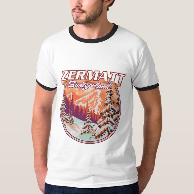 T-shirt logo Zermatt suisse (Devant)