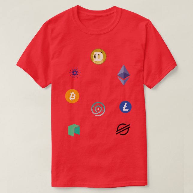 T-shirt Logos de cryptomonnaie (Design devant)